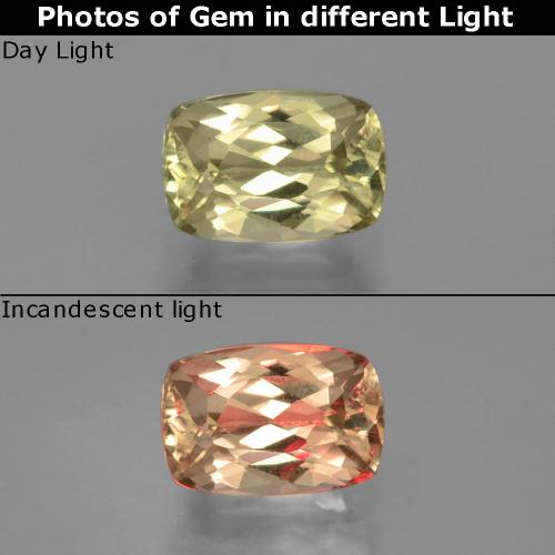 1.28克拉天然变色流散，垫形剪裁，VVS-VS