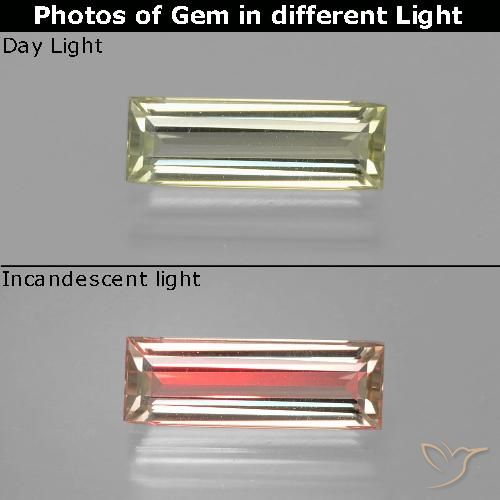 1.18克拉天然变色流散，狭长方形，VVS