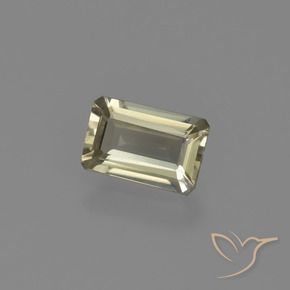0.83克拉天然黄色变色硬水铝石，祖母绿式切割，7.1×4.6毫米，VVS-VS