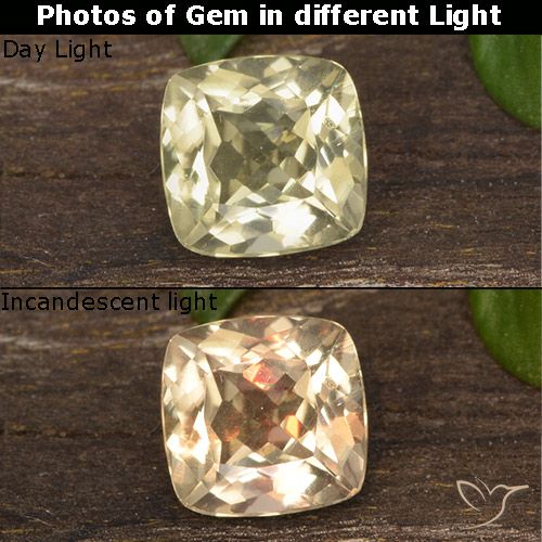 0.70ct 天然 淡黄色 变色流散, 软垫, VS
