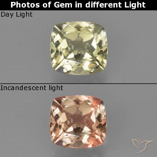0.89克拉天然变色流散，垫形剪裁，VVS-VS