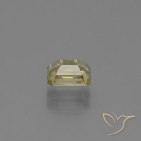 1.19克拉天然黄色变色硬水铝石，祖母绿式切割，6.4×5.3毫米，VS