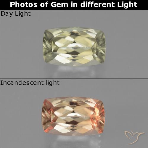 1.27ct 天然 很浅的黄色 变色流散, 软垫, VVS-VS
