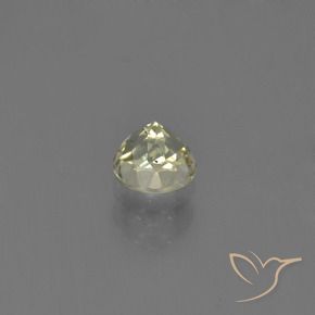 0.61克拉天然黄色变色硬水铝石，圆形切割，4.76毫米，VS