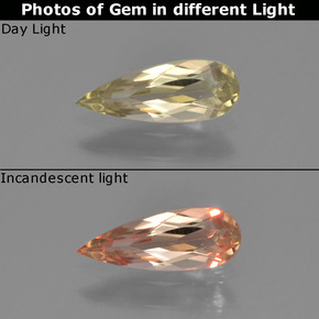 0.58克拉天然变色流散，梨形，VVS-VS