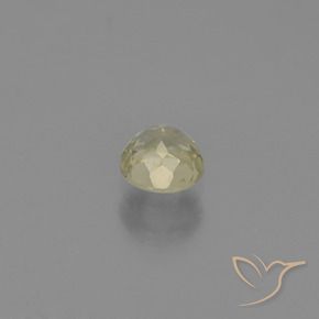 0.60克拉天然黄色变色硬水铝石，圆形切割，4.91毫米，VS