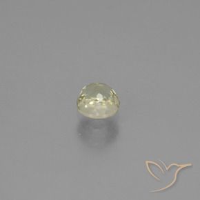 0.54克拉天然黄色变色硬水铝石，圆形切割，4.60毫米，VS