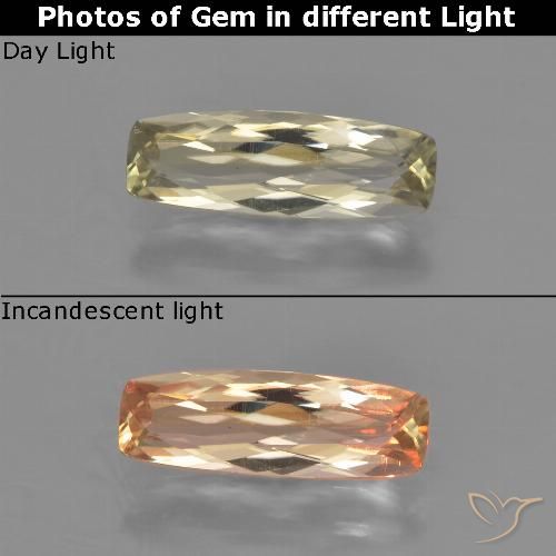 1.36ct 天然 淡黄色 变色流散, 软垫, VVS-VS