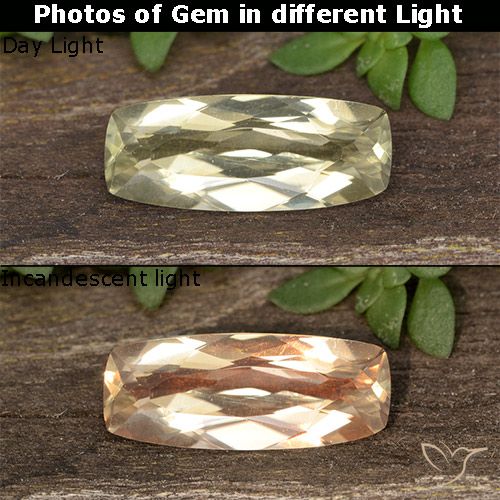1.18ct 天然 淡黄色 变色流散, 软垫, VVS