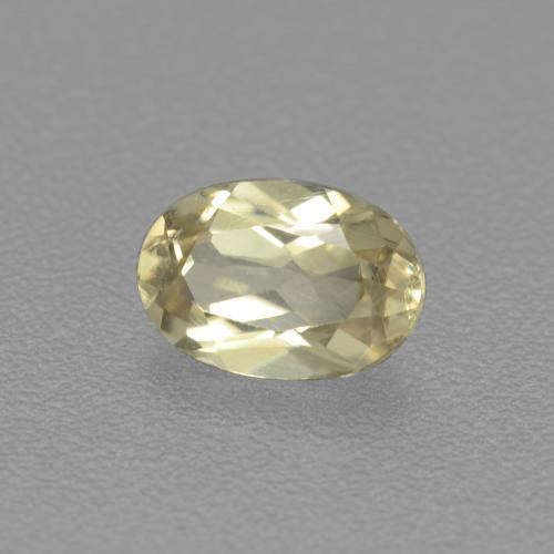 0.54克拉天然黄色变色硬水铝石，椭圆形切割，6.1×4.2毫米，VS