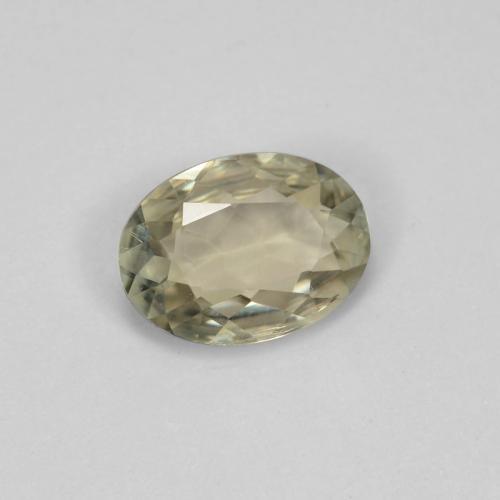 0.64克拉天然黄色变色硬水铝石，椭圆形切割，6.9×5.1毫米，VVS-VS