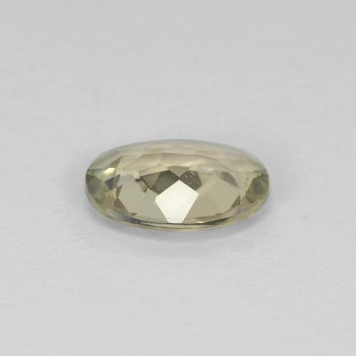 0.64克拉天然黄色变色硬水铝石，椭圆形切割，6.9×5.1毫米，VVS-VS