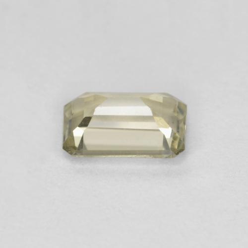 0.62克拉天然黄色变色硬水铝石，祖母绿式切割，6.1×4毫米，VS