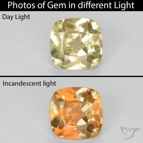 1.20ct 天然 淡黄色 变色流散, 软垫, VS