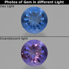 11.19克拉天然变色萤石，圆形切割，VS