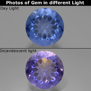 11.80克拉天然变色萤石，圆形切割，VS