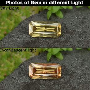 0.61克拉天然变色石榴石，祖母绿式切割，VS