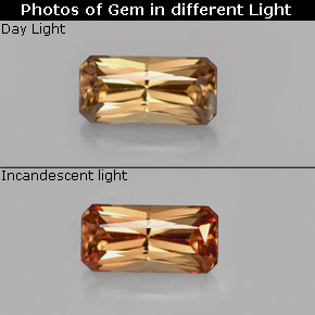 0.80克拉天然变色石榴石，祖母绿式切割，VVS-VS