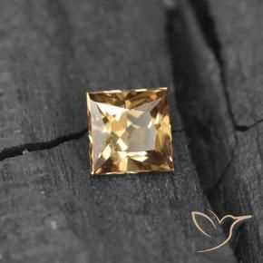 0.58克拉天然金色变色石榴石，方形，4.4×4.3毫米，VVS-VS