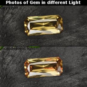 0.57克拉天然变色石榴石，祖母绿式切割，VVS