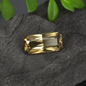 0.78克拉天然金色变色石榴石，祖母绿式切割，7.1×3.5毫米，VVS