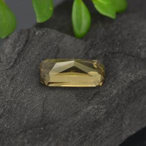 0.78克拉天然金色变色石榴石，祖母绿式切割，7.1×3.5毫米，VVS