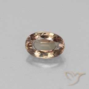 0.71克拉天然棕色变色石榴石，椭圆形切割，6.1×4.1毫米，VVS-VS