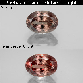 1.27克拉天然变色石榴石，椭圆形切割，VS