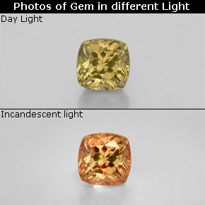 0.50克拉天然变色石榴石，垫形剪裁，VS