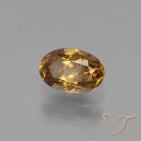 0.72克拉天然金色变色石榴石，椭圆形切割，5.9×4毫米，VVS-VS