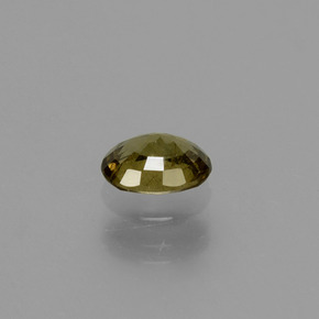 0.62克拉天然黄色变色石榴石，椭圆形切割，5.7×4.4毫米，VS
