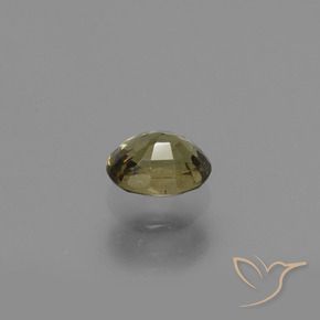 0.65克拉天然黄色变色石榴石，椭圆形切割，5.3×4.3毫米，VS