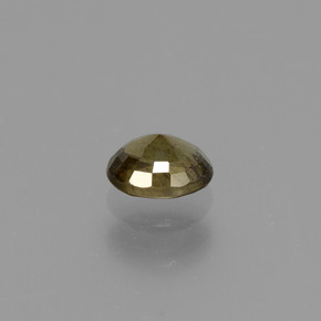 0.66克拉天然黄色变色石榴石，椭圆形切割，5.5×4.6毫米，VS