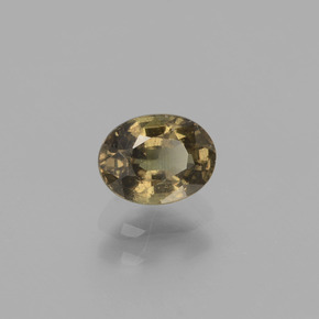 0.74克拉天然棕色变色石榴石，椭圆形切割，5.8×4.4毫米，VS