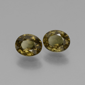 克拉天然变色石榴石，椭圆形切割，VS-SI