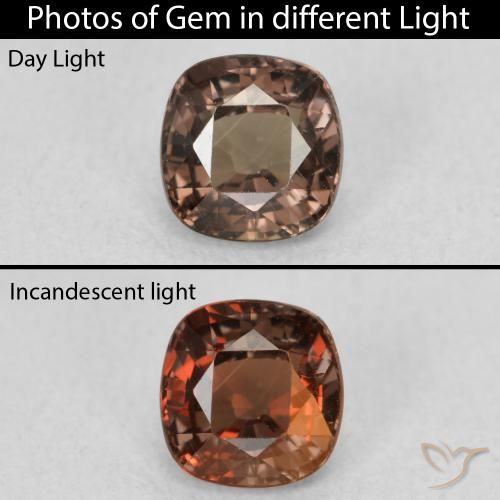 1.06ct 天然 姜饼布朗 变色石榴石, 软垫, VS