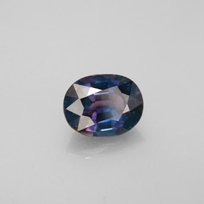 1.52克拉天然多色变色蓝宝石，椭圆形切割，7.3×5.8毫米，VS