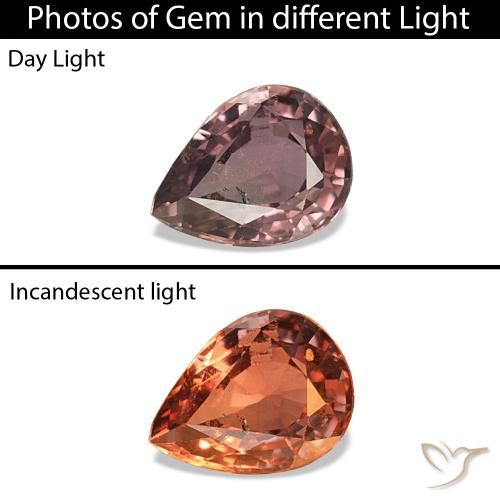 0.27ct 中浅棕色 变色蓝宝石 宝石, 梨形, VS