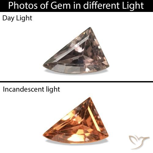 0.19克拉天然变色蓝宝石，异形，VVS