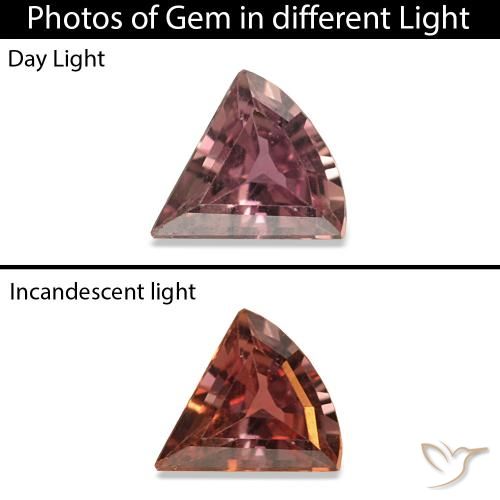 0.17ct 中褐色 变色蓝宝石, 花式切割, VVS