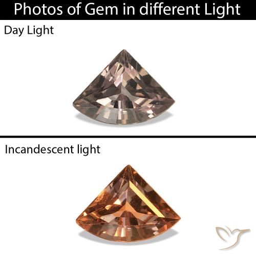 0.21ct 中浅棕色 变色蓝宝石, 花式切割, VVS