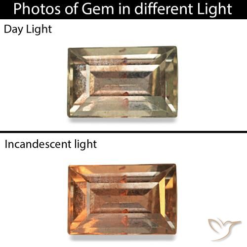 0.24克拉天然变色蓝宝石，狭长方形，VVS-VS