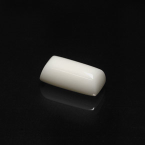 2.76克拉天然白色珊瑚，长方形切工，11.5×5.4毫米，不透明