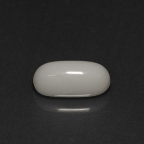 2.73克拉天然白色珊瑚，椭圆形切割，11.9×5.7毫米，不透明