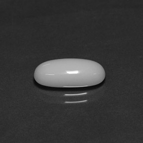 2.29克拉天然白色珊瑚，椭圆形切割，12.9×5.8毫米，不透明