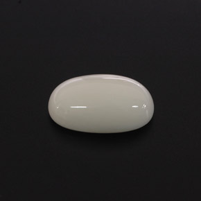 2.37克拉天然白色珊瑚，椭圆形切割，10.9×7毫米，不透明
