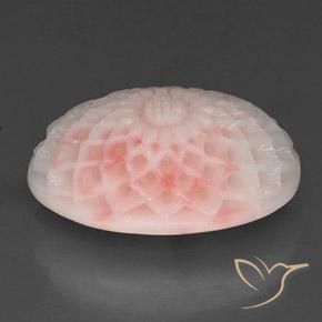 15.19克拉天然粉色珊瑚，异形，20.5×13.4毫米，不透明