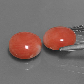 克拉天然珊瑚，圆形切割，不透明