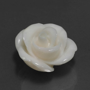 10.95克拉天然白色珊瑚，异形，16.7×14.3毫米，不透明