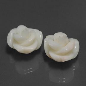 25.34天然粉色珊瑚，异形，16.2×14.6毫米，不透明